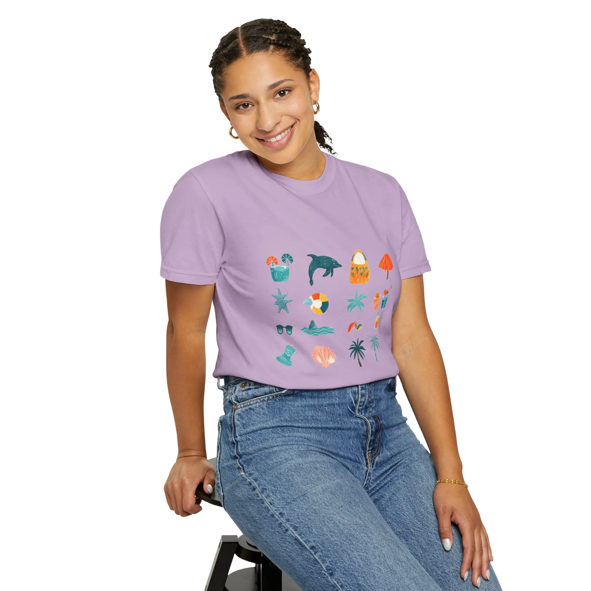 Tropical Vibes Unisex Garment-Dyed T-Shirt | Beach Life Design - Image 28