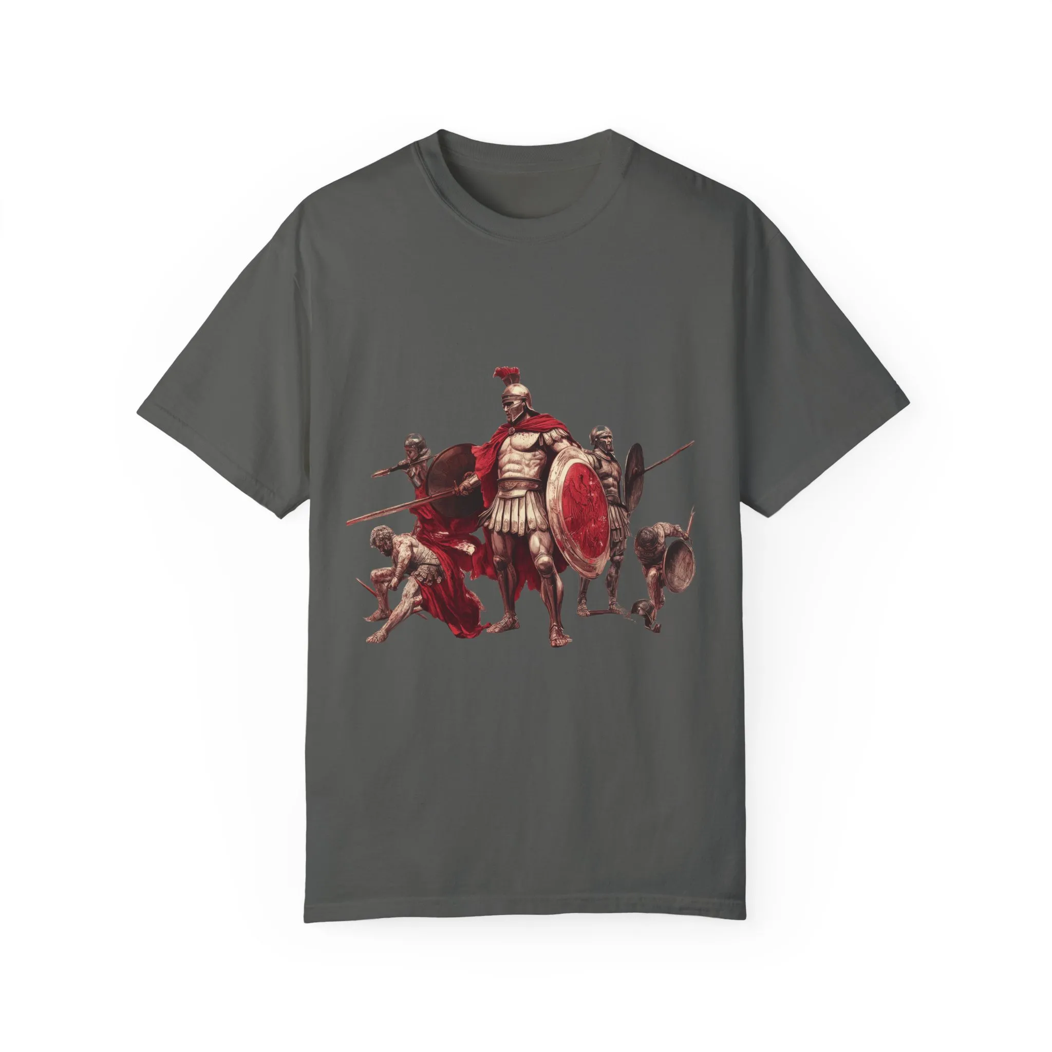 Warrior Spirit Unisex Garment-Dyed T-Shirt - Bold Roman Gladiator Design - Image 5