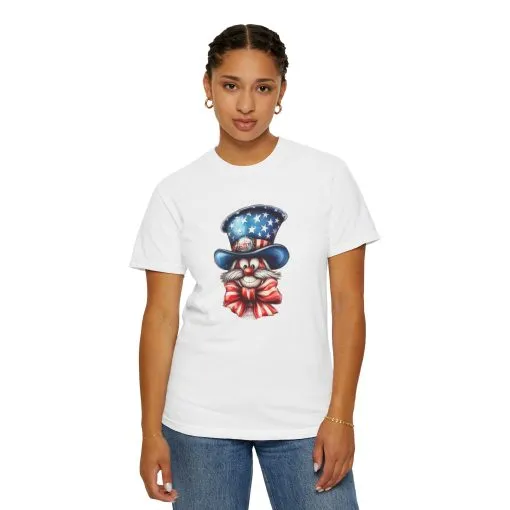 Patriotic Cat Unisex Garment-Dyed T-Shirt – Festive 4th of July Vibe - Image 4