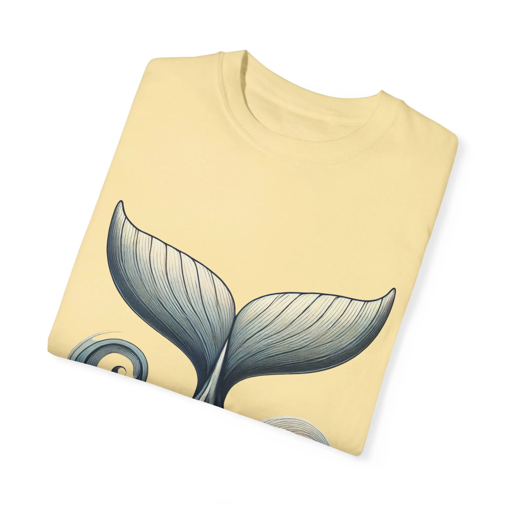 Whale Tail Garment-Dyed T-Shirt, Ocean-Inspired Design for Nature Lovers - Image 14