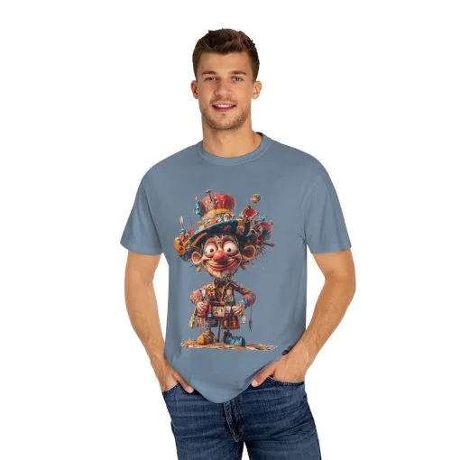 Whimsical Artist Unisex Garment-Dyed T-Shirt - Colorful Character Design - Image 49