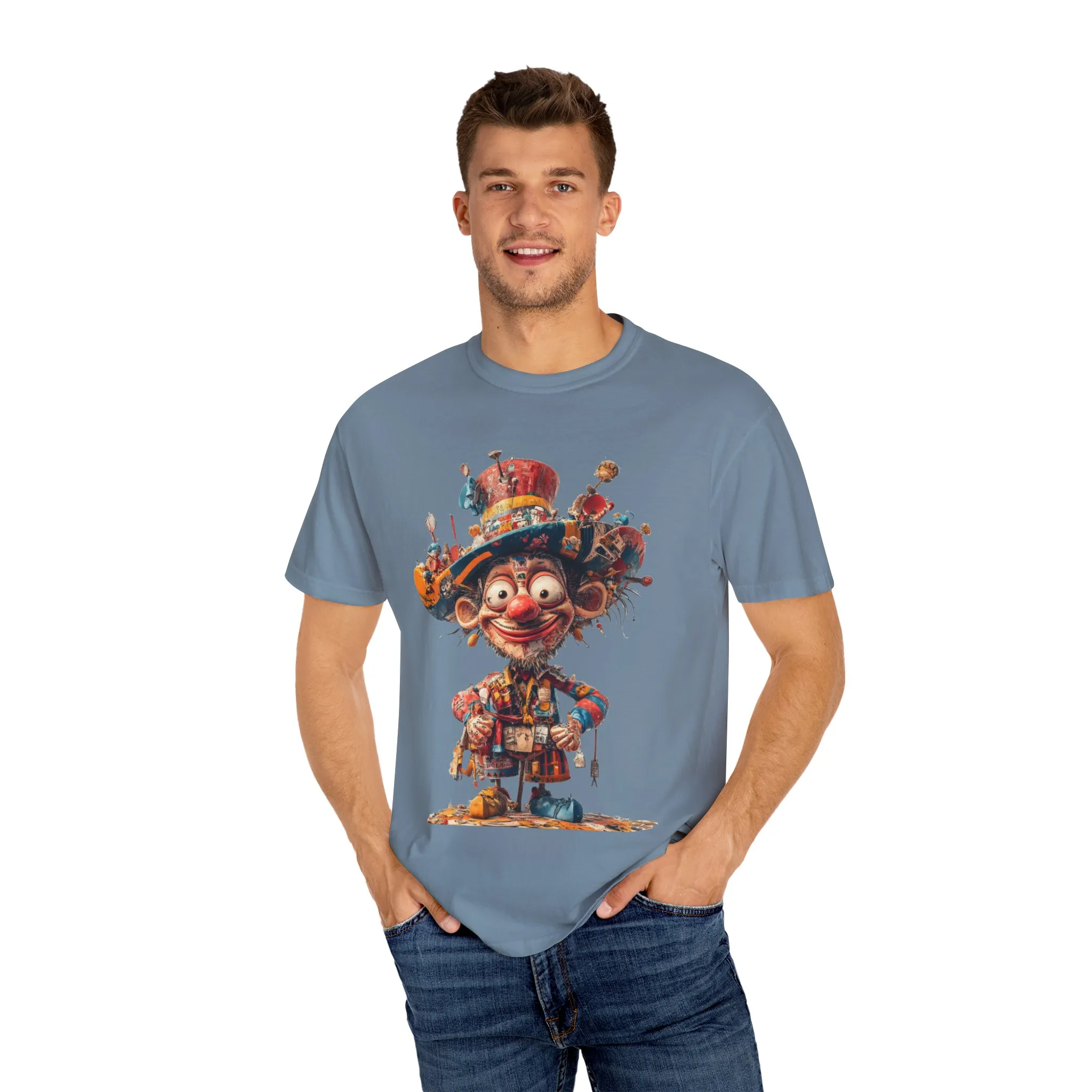 Whimsical Artist Unisex Garment-Dyed T-Shirt - Colorful Character Design - Image 49