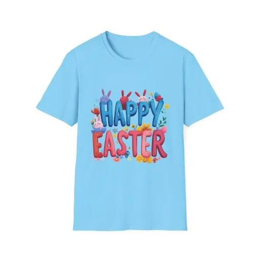 Easter Joy Unisex Softstyle T-Shirt - Spring Floral Design - Image 21