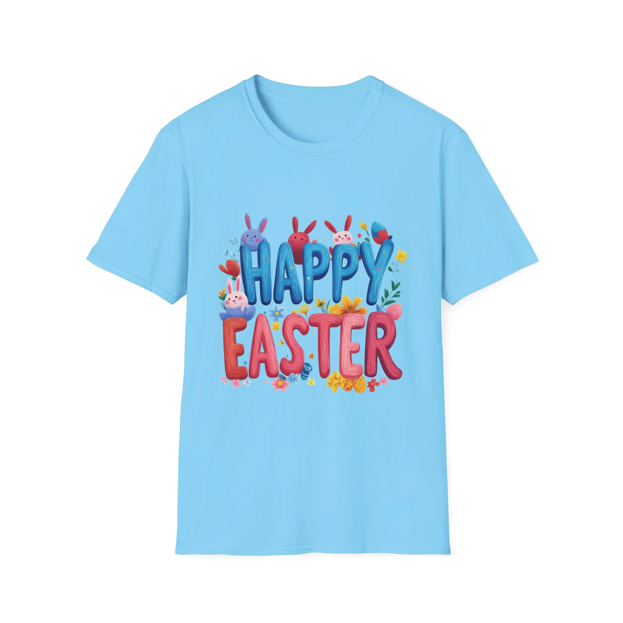 Easter Joy Unisex Softstyle T-Shirt - Spring Floral Design - Image 21