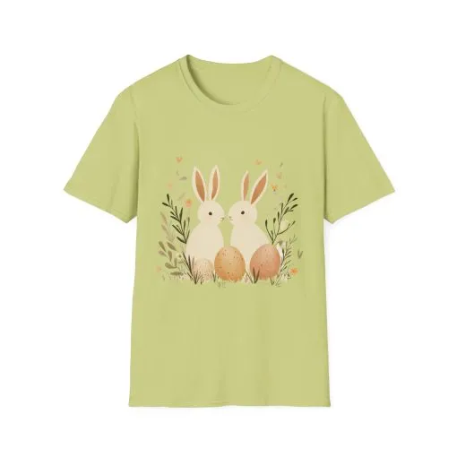 Easter Bunny Graphic Unisex Softstyle T-Shirt - Image 21
