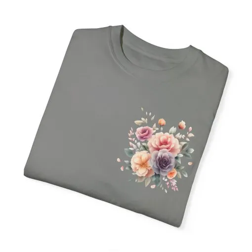 Floral Unisex Garment-Dyed T-shirt - Soft Summer Vibes - Image 22