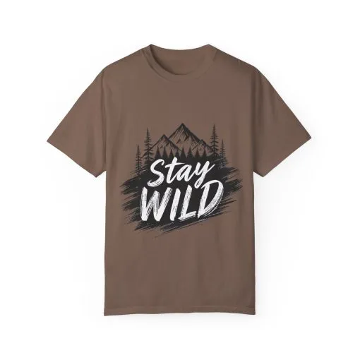 Stay Wild Unisex Garment-Dyed T-Shirt for Adventure Lovers - Image 29