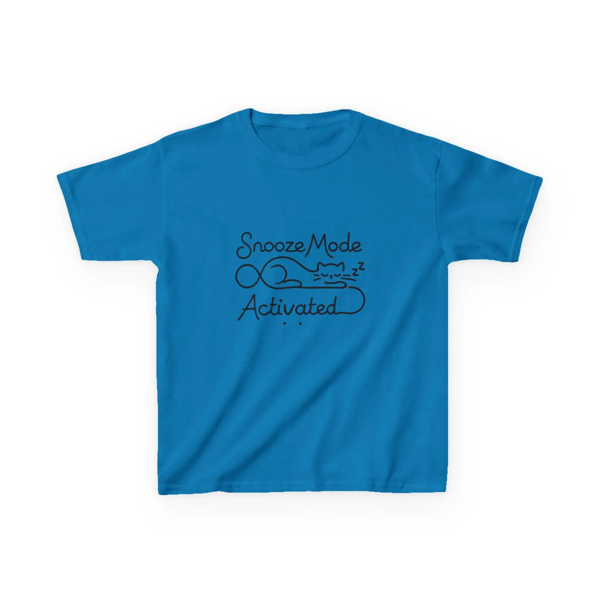 Kids 'Snooze Mode Activated' Heavy Cotton Tee - Fun Sleepy T-Shirt for Boys and Girls - Image 29