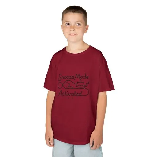 Kids 'Snooze Mode Activated' Heavy Cotton Tee - Fun Sleepy T-Shirt for Boys and Girls - Image 64