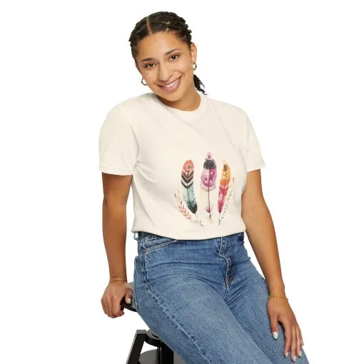 Boho Feather Graphic Unisex T-Shirt - Perfect for Nature Lovers & Casual Outfits - Image 9