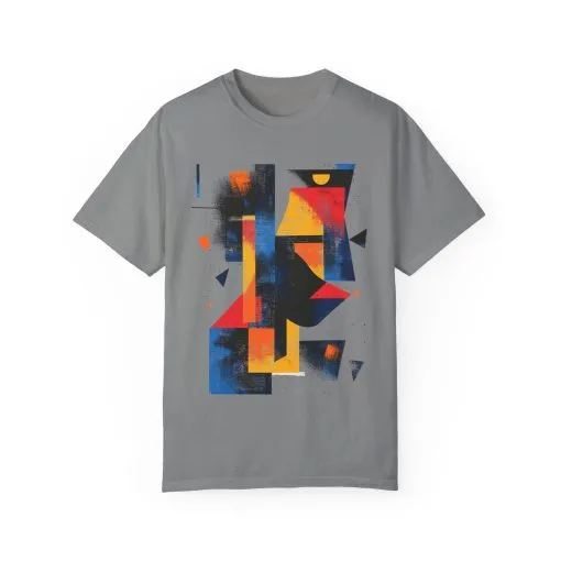 Colorful Abstract Art T-Shirt | Unisex Garment-Dyed Tee - Image 37