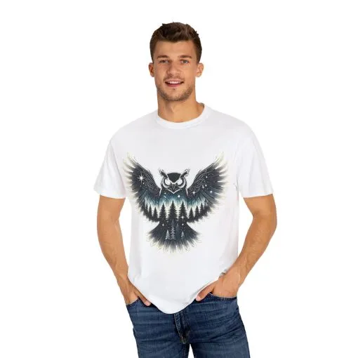 Unisex Garment-Dyed Owl T-Shirt | Nature-Inspired Design for Outdoor Lovers - Image 7