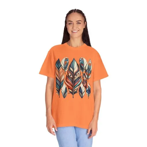 Bohemian Feathers Unisex T-Shirt - Artistic Nature Design - Image 8