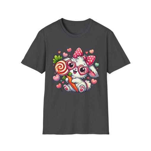 Cute Bunny Love Unisex Softstyle T-Shirt - Perfect for Valentine's Day and Spring Celebrations - Image 41