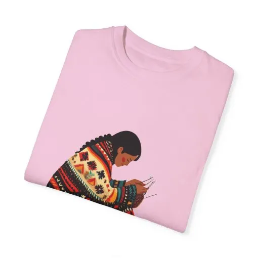 Cultural Heritage Unisex Garment-Dyed T-Shirt - Artisan Design - Image 34