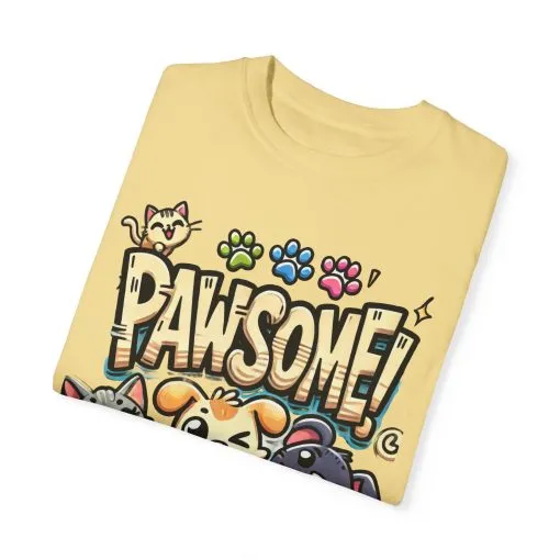 Pawsome Garment-Dyed T-Shirt for Animal Lovers - Image 26