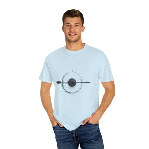 Unisex Garment-Dyed T-shirt with Unique Arrow and Target Design - Perfect for Casual Wear and Gifts - Image 36