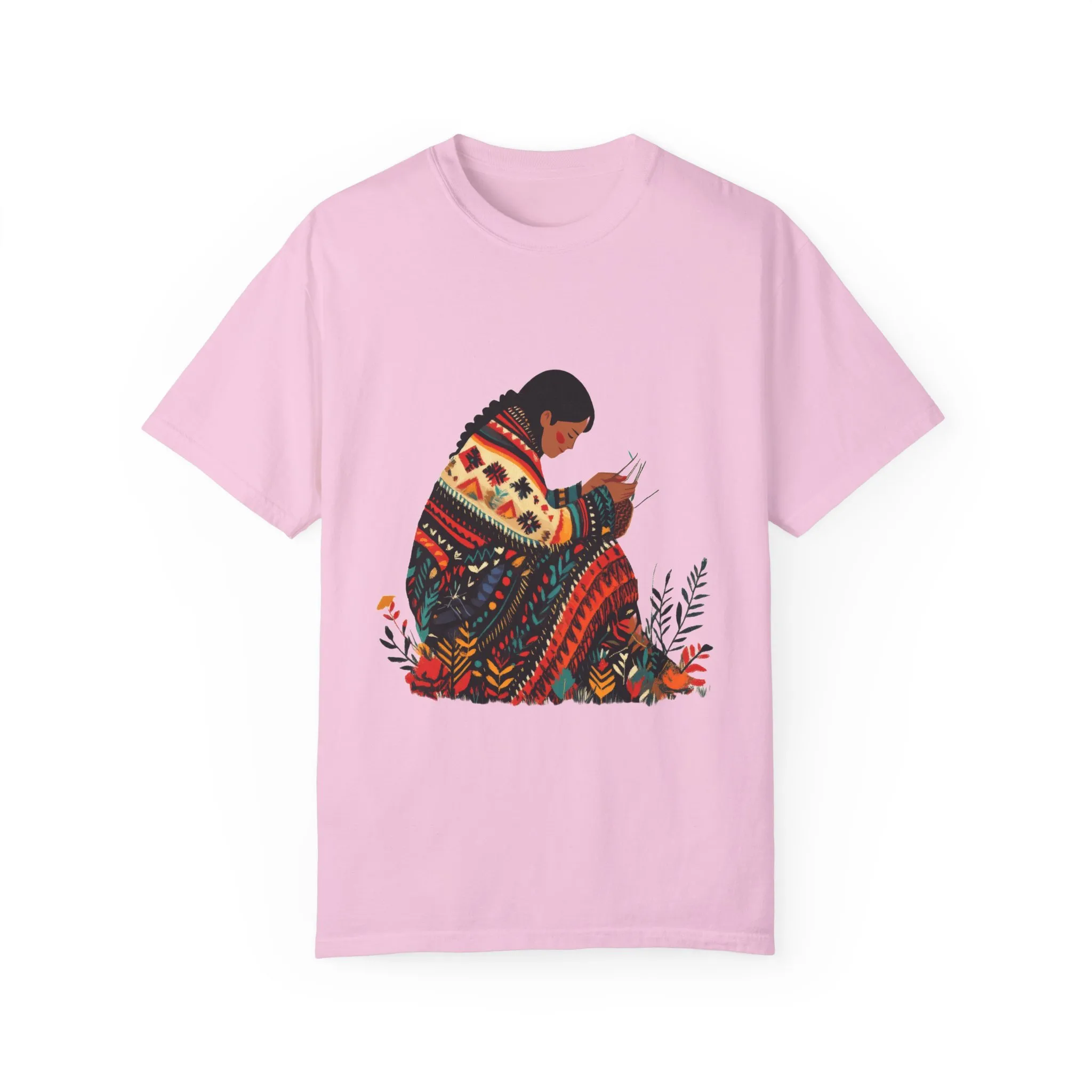 Cultural Heritage Unisex Garment-Dyed T-Shirt - Artisan Design - Image 33