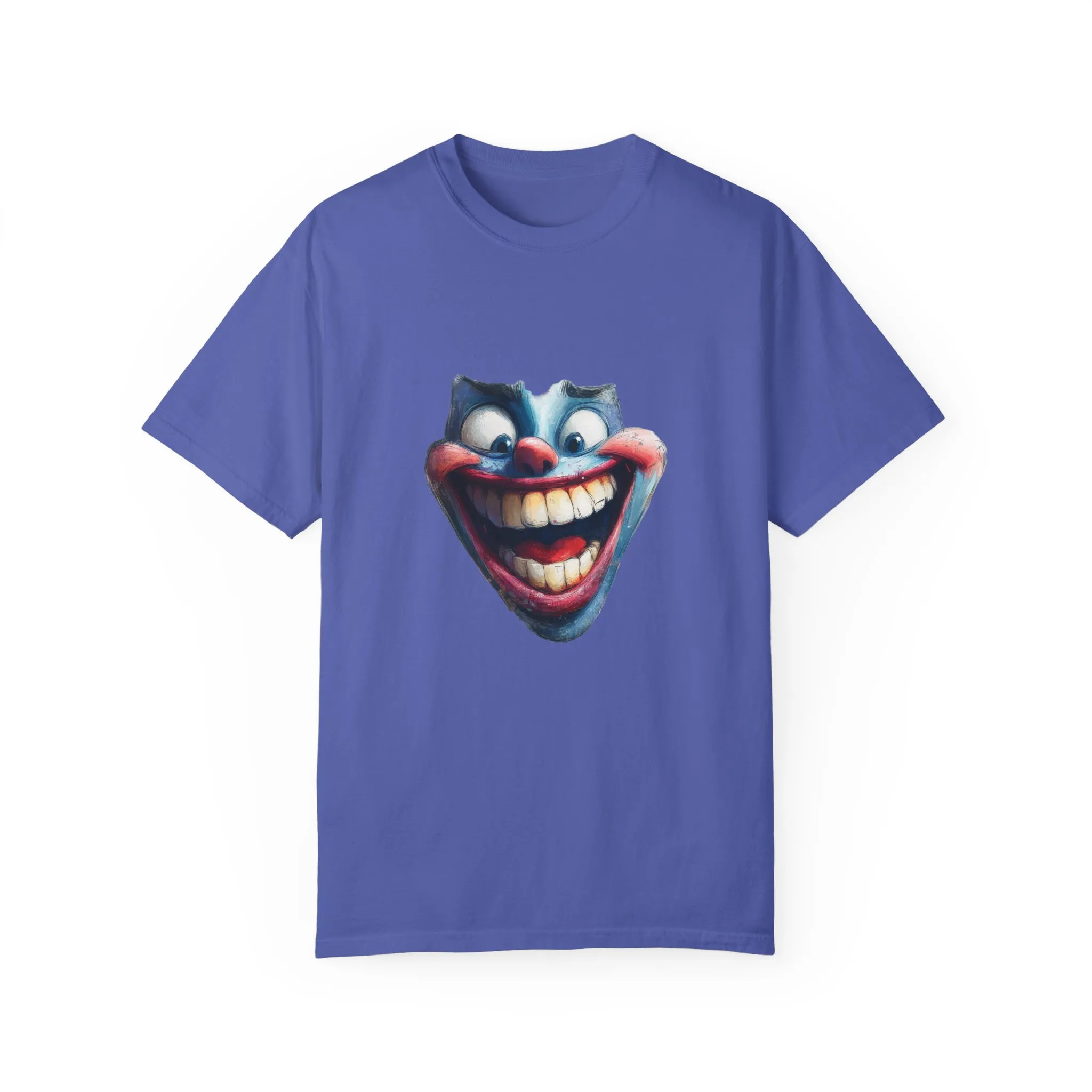 Unisex Garment-Dyed T-shirt with Vintage Clown Print - Perfect for Halloween & Graphic Tee Lovers - Image 21