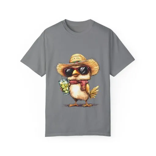 Funny Beach Bird T-Shirt - Unisex Garment-Dyed Summertime Tee - Image 21