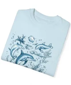 Aquatic animals t-shirt with marine wildlife design