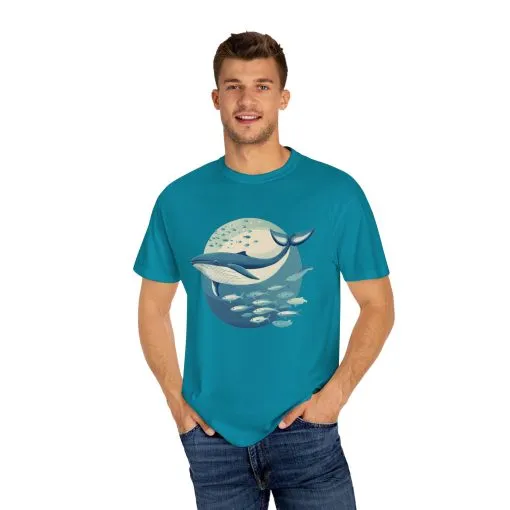 Whale Watching Unisex Garment-Dyed T-Shirt | Ocean Lover's Tee - Image 11