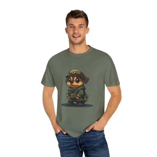 Cute Military Dog Graphic Unisex T-Shirt - Image 27