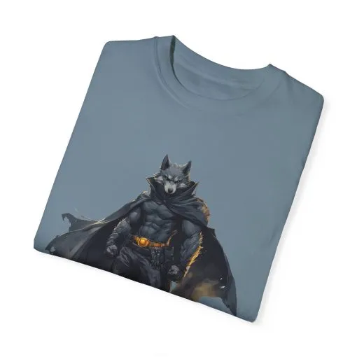 Heroic Wolf T-Shirt | Unisex Garment-Dyed Tee for Animal Lovers & Comic Fans - Image 2