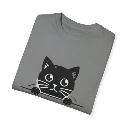 Cute Cat Design Unisex Garment-Dyed T-Shirt - Perfect for Animal Lovers - Image 11