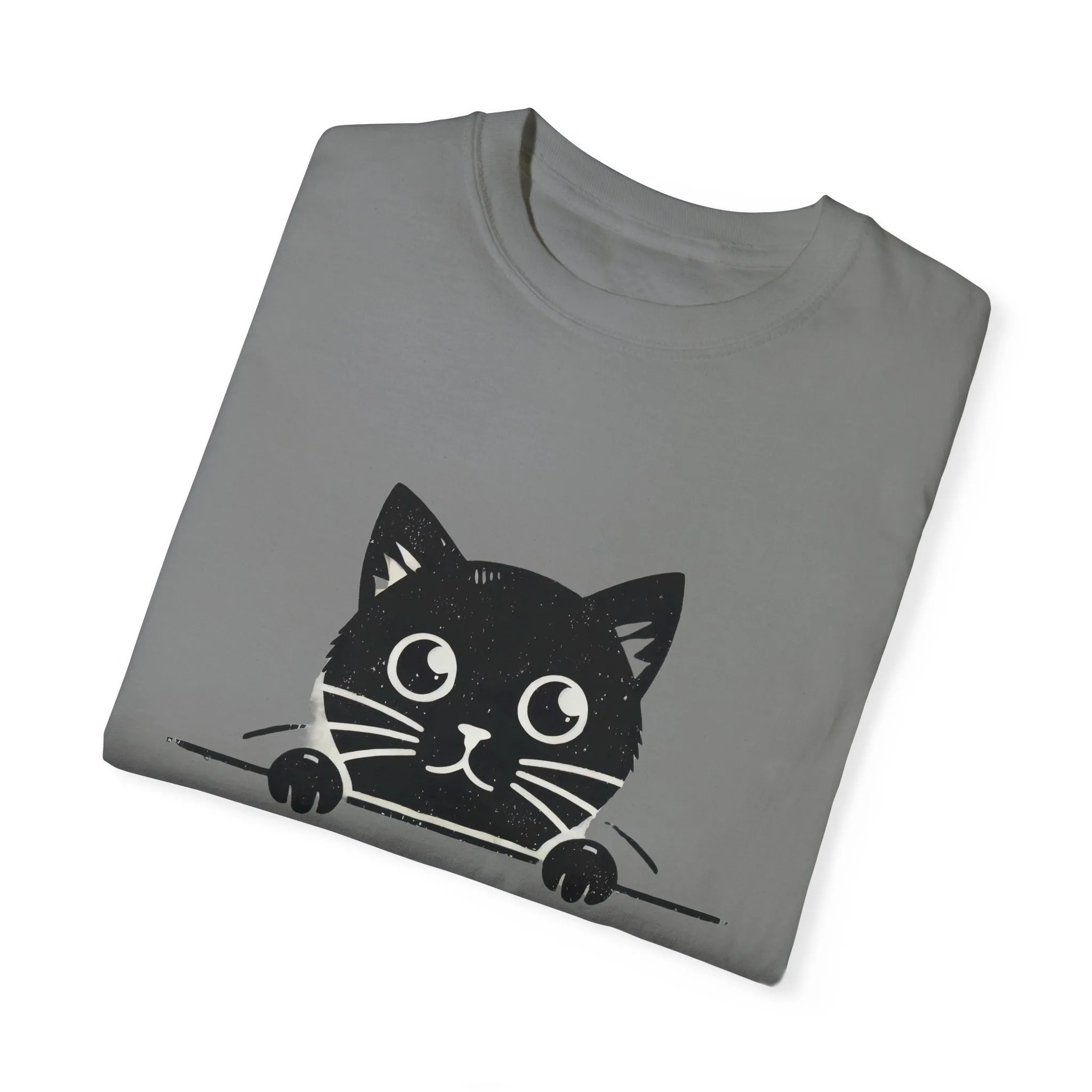 Cute Cat Design Unisex Garment-Dyed T-Shirt - Perfect for Animal Lovers - Image 11