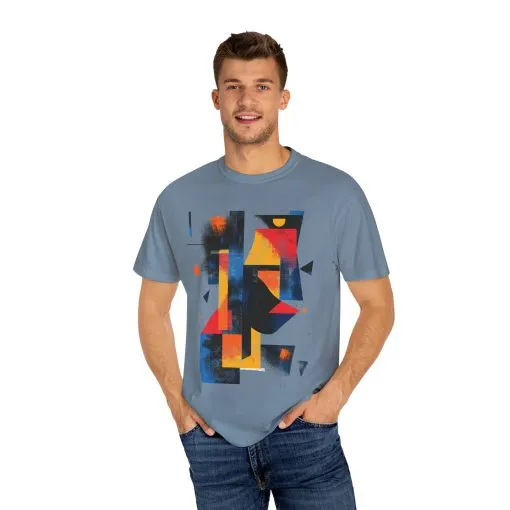 Colorful Abstract Art T-Shirt | Unisex Garment-Dyed Tee - Image 3