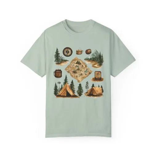 Adventure Awaits Unisex Garment-Dyed T-Shirt – Perfect for Nature Lovers and Camping Enthusiasts - Image 29