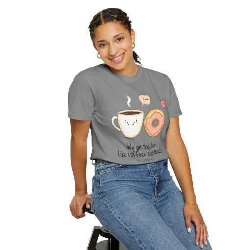 Coffee and Donuts Love Unisex T-Shirt | Cute Foodie Gift | Perfect for Valentine's Day & Everyday Wear - Image 24