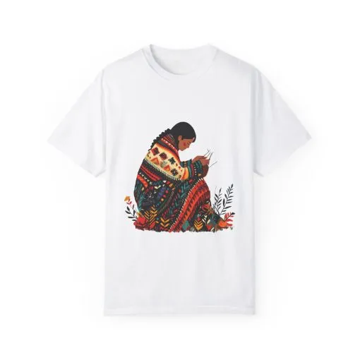 Cultural Heritage Unisex Garment-Dyed T-Shirt - Artisan Design - Image 5