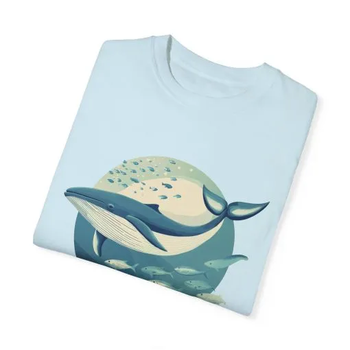 Whale Watching Unisex Garment-Dyed T-Shirt | Ocean Lover's Tee - Image 2
