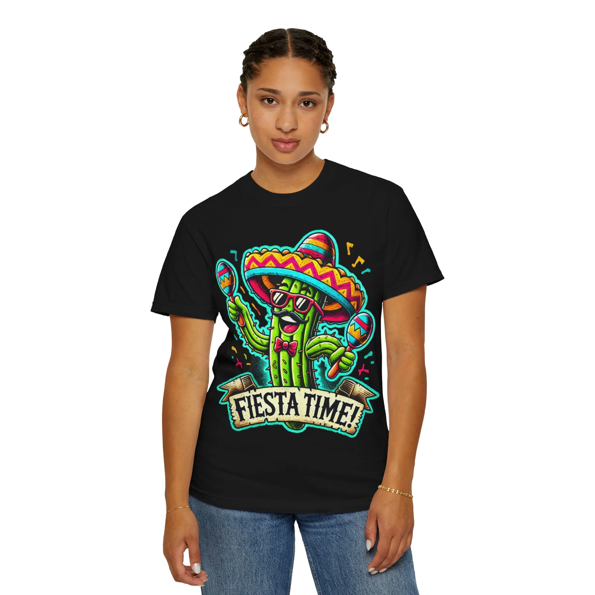 Fiesta Time Cactus T-Shirt - Unisex Garment-Dyed Tee for Celebration Lovers - Image 36