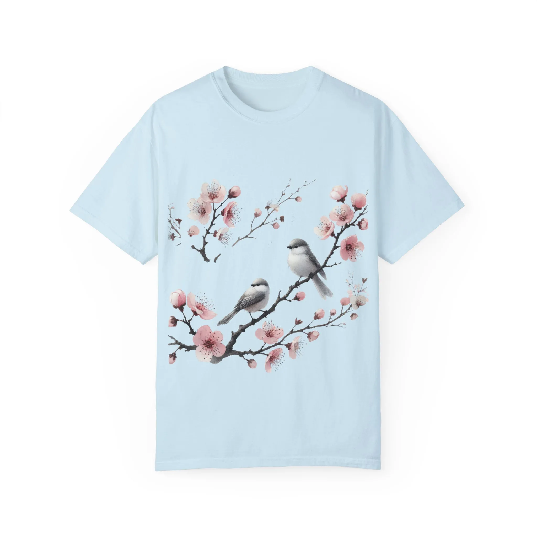 Spring Blossom Unisex T-Shirt - Floral Bird Design - Image 21