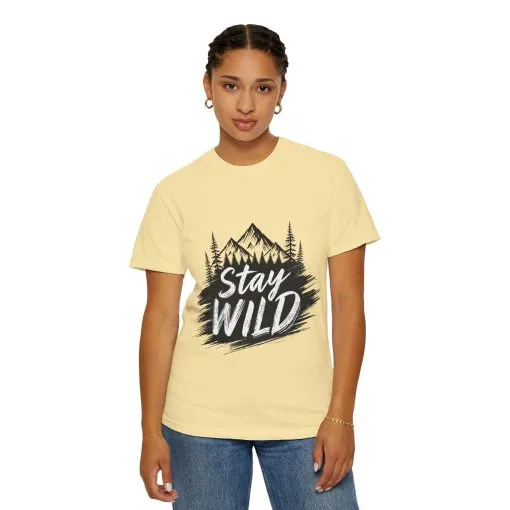 Stay Wild Unisex Garment-Dyed T-Shirt for Adventure Lovers - Image 20