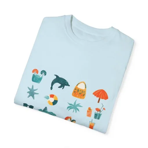 Tropical Vibes Unisex Garment-Dyed T-Shirt | Beach Life Design - Image 22
