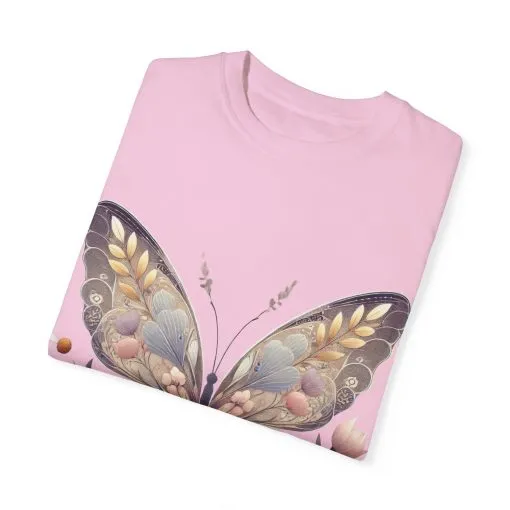 Butterfly Wings Unisex Garment-Dyed T-Shirt - Nature-Inspired Design - Image 30