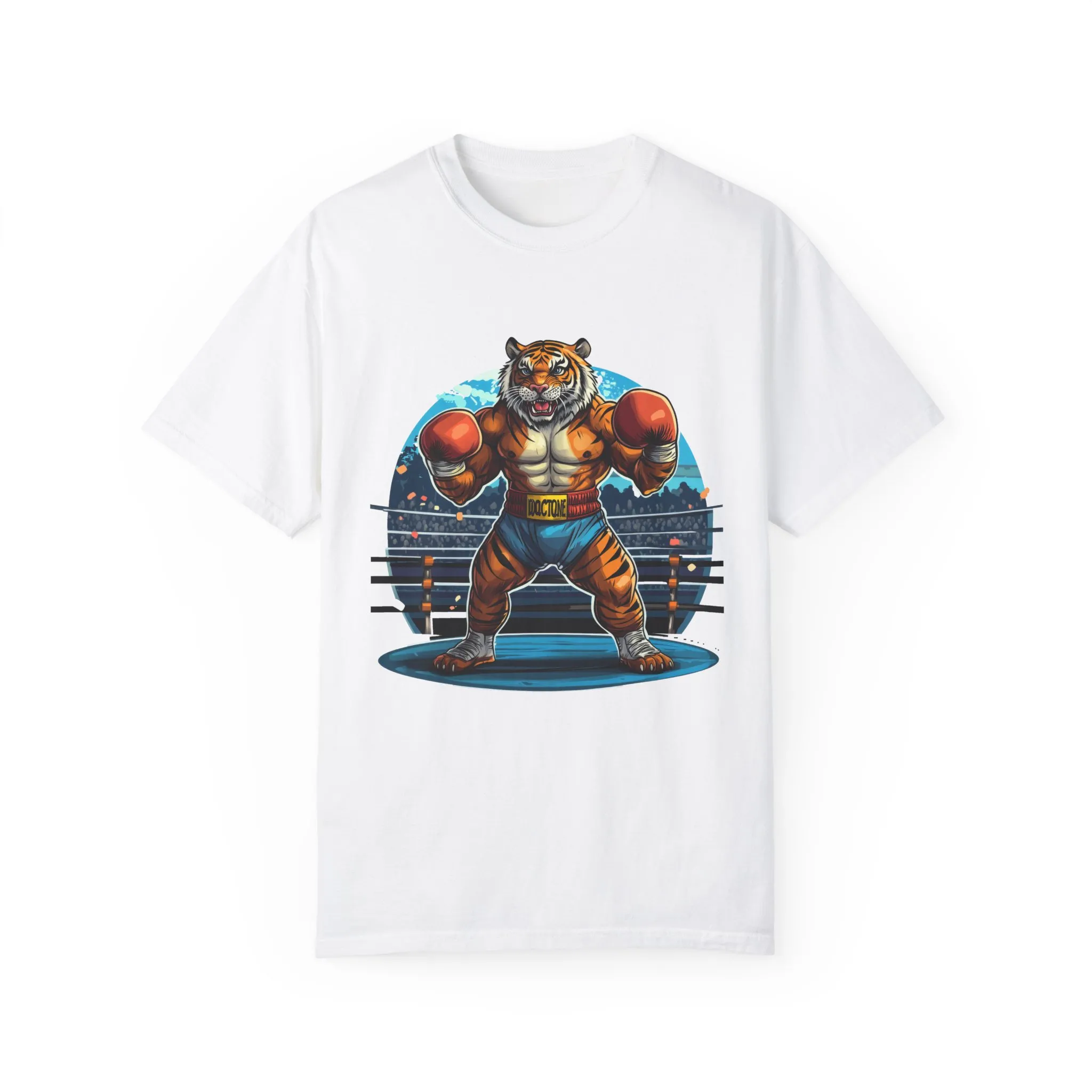Boxing Tiger Unisex Garment-Dyed T-shirt | Sporty, Bold Graphic Tee for Animal Lovers - Image 5