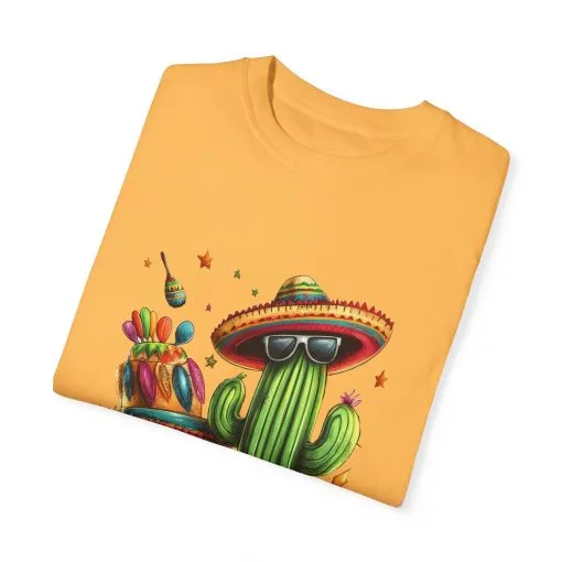 Vibrant Cactus Fiesta T-Shirt - Unisex Garment-Dyed Tee for Summer Celebrations - Image 14