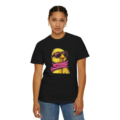 Cool Chick Unisex Garment-Dyed T-Shirt - Fun Bird Design - Image 40