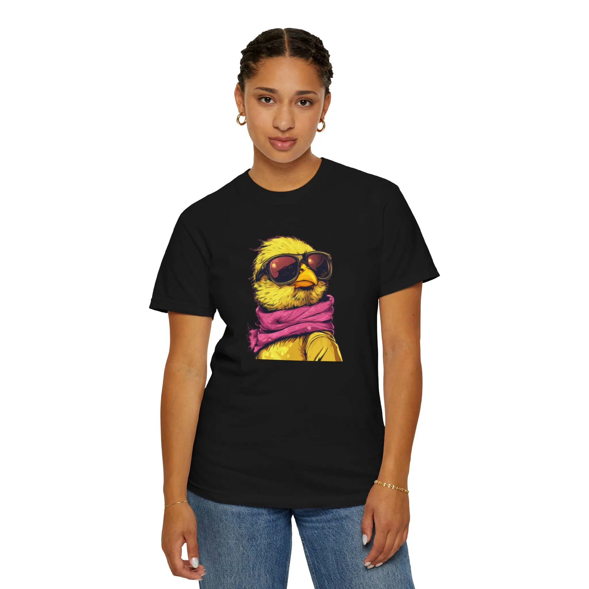 Cool Chick Unisex Garment-Dyed T-Shirt - Fun Bird Design - Image 40