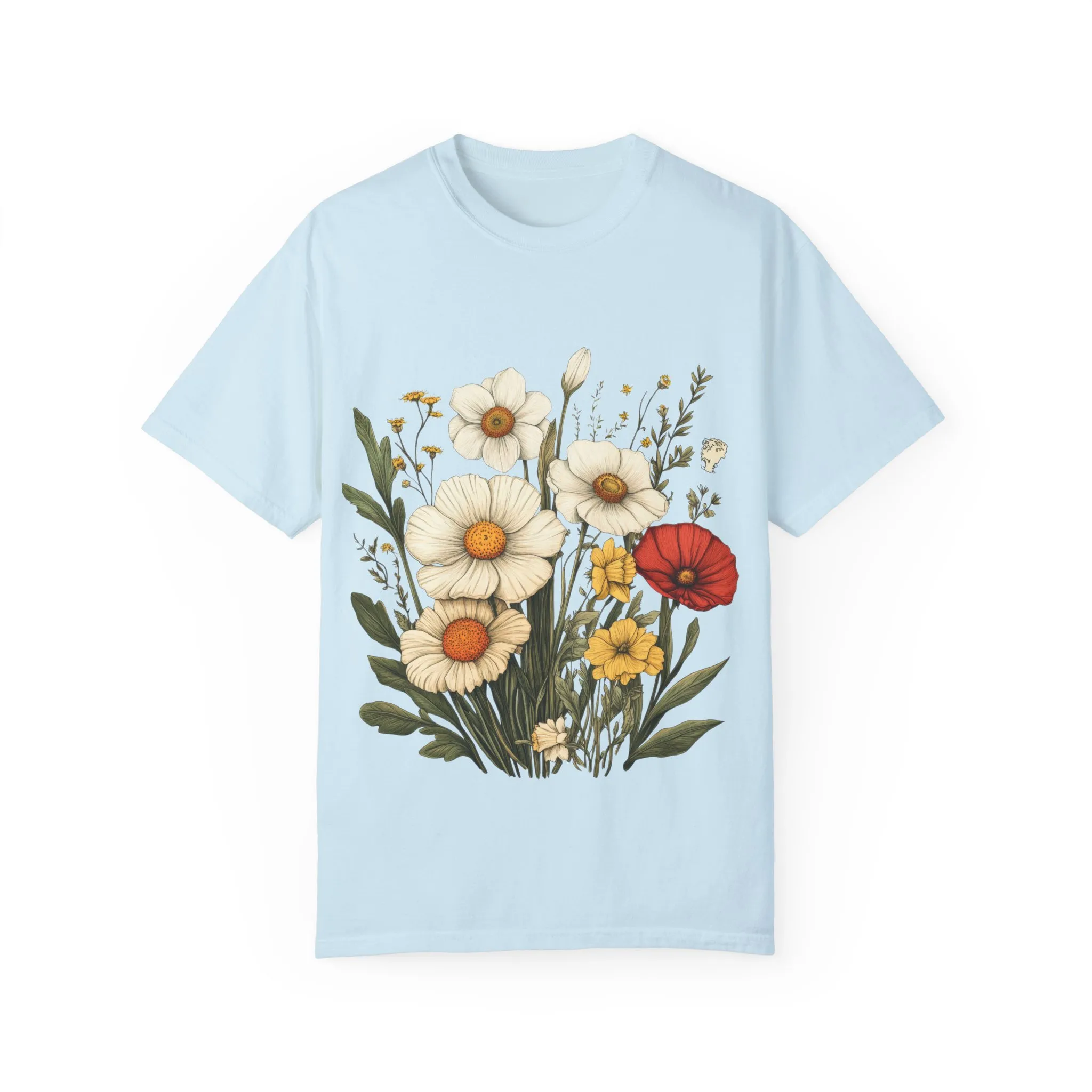 Floral Garden Unisex T-Shirt - Vintage Style Flower Design - Image 17