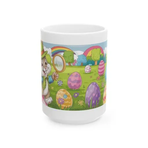Easter Bunny Ceramic Mug - Colorful Spring Design for Holiday Celebrations - Image 5