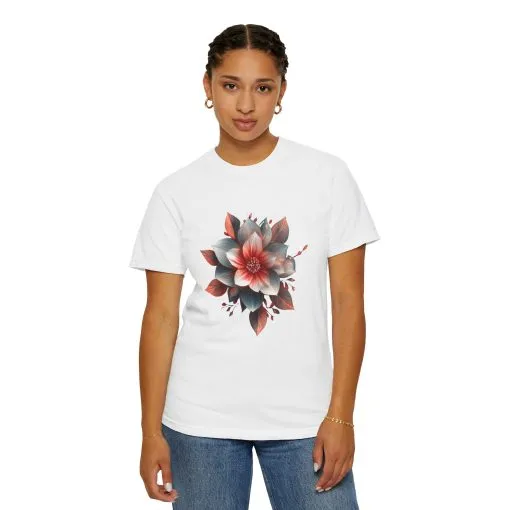 Botanical Floral Unisex Garment-Dyed T-shirt - Perfect for Nature Lovers