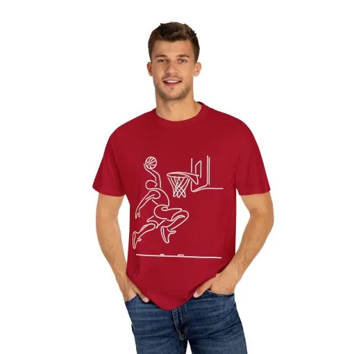 Unisex Basketball Outline T-shirt - Sporty Graphic Tee for Athletes - Image 35