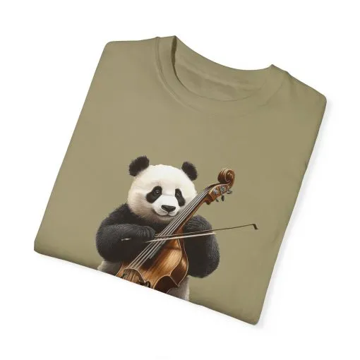 Cute Panda Playing Cello Unisex T-Shirt - Funny Animal Graphic Tee - Image 14