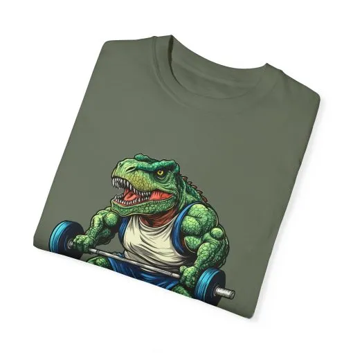 Gym Dinosaur Unisex Garment-Dyed T-Shirt - Fitness Tee for Workout Enthusiasts - Image 15